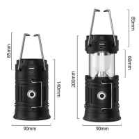 Luz de camping USB, Luz de camping recargable, Luz solar recargable, Luz de camping solar portátil impermeable para acampar al Aire Libre [Clasificación de eficiencia energética A ++] - details 2