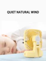 Ventilador pequeño de escritorio para el hogar y la Oficina, miniventilador portátil de tres velocidades con Usb, silencioso y Simple, ideal para el verano - details 6