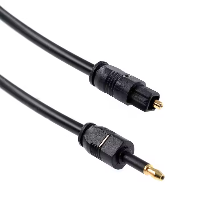 Cable óptico Toslink a Mini Toslink Jack Cable de audio digital SPDIF OD 4.0 (3M /9.6FT) - 1