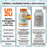 Ashwagandha con Pimienta Negra y Vitaminas B, 600 mg 10% Withanólidos, UP2U Nutrition, 180 Cápsulas, Suministro para 6 Meses - details 1