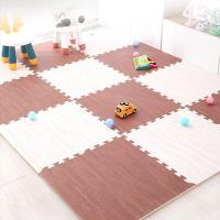 Alfombra De Piso De Espuma Con Patrón De Madera Superiormente Suave Y Duradera Para Área De Juego De Bebé Y Dormitorio 30*30cm Unisex - details 11