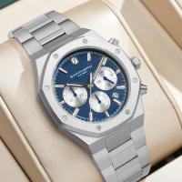 Reloj De Hombre SAPPHERO Resistente Al Agua De Acero Inoxidable Estilo Negocios Con Mostrador De Fecha Y Timer Preciso Regalo Excelente - details 11