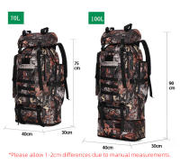 Mochila Táctica De Camuflaje 100L Para Senderismo Gran Capacidad Mochila De Escalada Y Camping Exterior Mochila Expansible Unisex - details 1