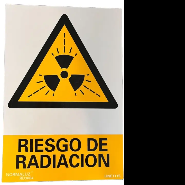 Normaluz SEÑAL PELIGRO RIESGO DE RADIACION PVC Resistente al agua 0,7mm 210x300mm RD30004 - 1