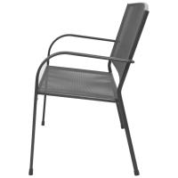 vidaXL Banco de jardín de acero y malla gris antracita 108 cm - details 2