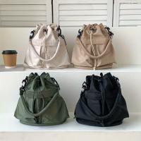 Bolso De Hombro Para Mujer En Nylon Con Correa Ajustable Y Cierre De Cordón Gran Capacidad Múltiples Colores Duradero Poliéster - details 2