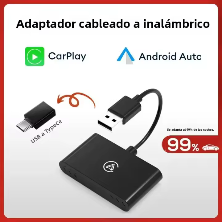 Nueva 2 En 1 Adaptador De Coche Carplay Y Android Auto Mini Box Wireless Carplay Para USB/Type C Plug And Play - 1