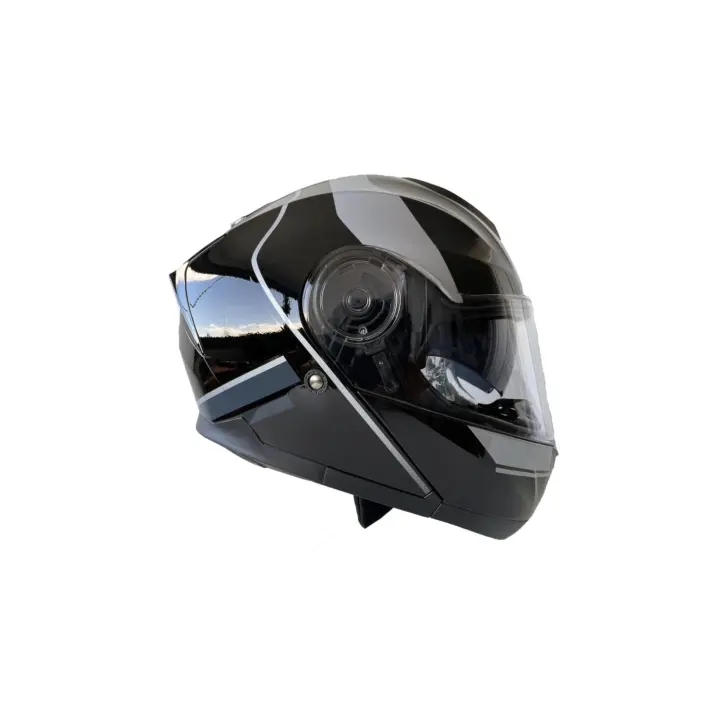 NAVA HELMETS CASCO MODULAR MODELO BOXER NEGRO Y GRIS TOTALMENTE HOMOLOGADO - 1