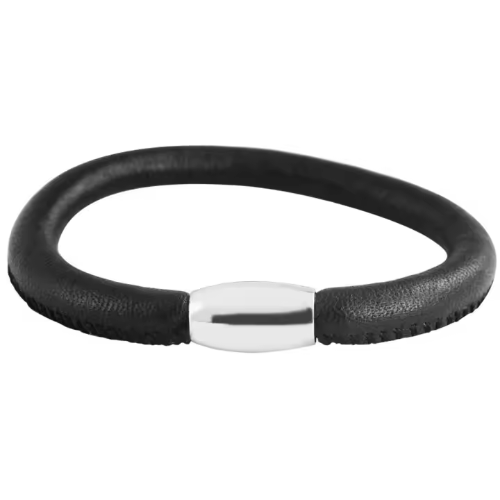 Akzent® Pulsera Redonda de Couro Genuíno Cham Cham 18cm - 1