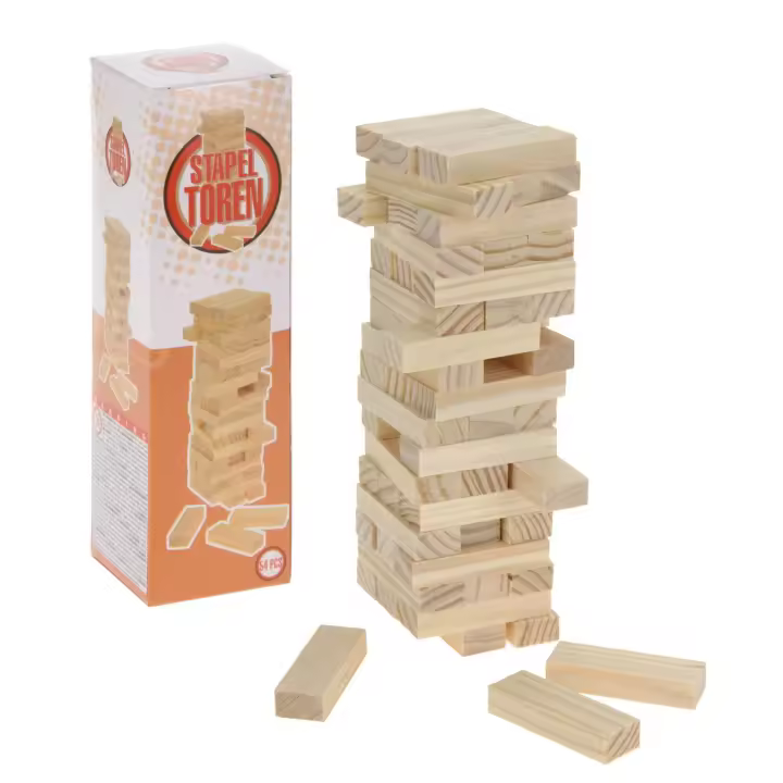 WELL HOME - Juego de Torre apilable en madera con 54 piezas - 1