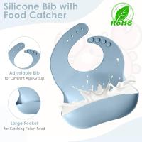 Set de Vajilla para Bebé de Silicona (Azul, Rosa y Gris) – Set de Alimentación Infantil con Plato, Cuenco, Taza y Cuchara – Sin BPA, Ideal para la Etapa de Destete - details 1