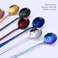 6pcs Cucharas De Crema De Acero Inoxidable 304 Cucharas De Café Con Mango Largo Utensilios De Cocina Ecológicos Y Resistentes - details 5