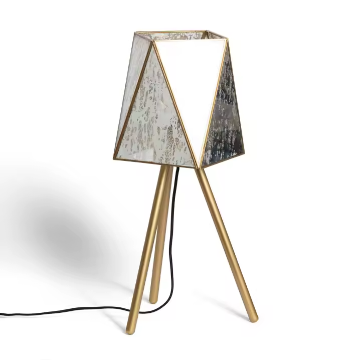 Ledkia Lámpara de Mesa Metal y Cristal Mattina  ILUZZIA Dorado - 1