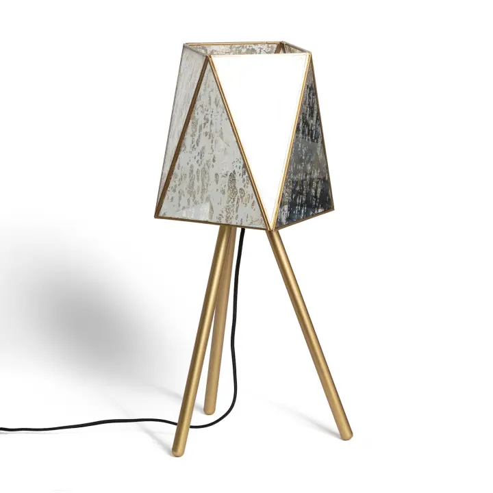 Ledkia Lámpara de Mesa Metal y Cristal Mattina  ILUZZIA Dorado - 1