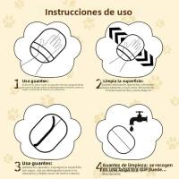 Guantes De Peluquería Para Mascotas 1/2PCS Limpieza De Pelo De Gato Y Perro Magnetismo Doble Cara Para Lavado Y Desplumado - details 7