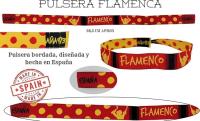 Pack 12 Abanicos Flamencos de Bambú y Tela + 12 Pulseras Bordadas | 4 Modelos | Souvenir España | Regalos Fiesta Temática, Despedida de Soltera, Feria Andaluza, Evento Flamenco - details 5