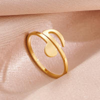 Anillo Abierto Ajustable De Acero Inoxidable Para Mujer Joyería Musical Regalo Para Cumpleaños Boda Calidad Alta Estilo Casual/Sporty - details 2