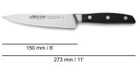 ARCOS Manhattan - Cuchillo Cocinero (150 mm) - Acero Inoxidable Forjado Nitrum® - Mango de Polioximetileno Negro - 160400 - details 0