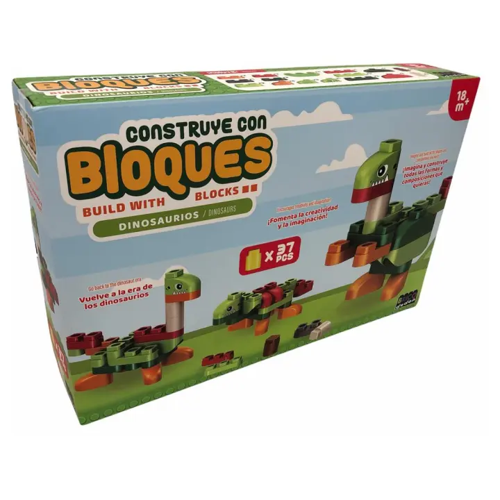 Dinosaurio Bloques de Construcción 37 Piezas Encajes BRICODEDOS - 1