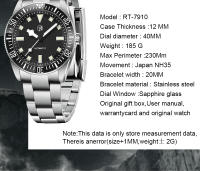 Reloj De Pulsera Automático Para Hombre Rollstimi 2024 Lujoso Con Movimiento NH35 Cerámica Luminiscente Impermeable 100M Acero Inoxidable - details 13