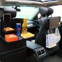 Mesa De Coche Con Asiento Para Niños Y Almacenamiento Multifuncional Plegable Con Portacopios Para Espalda De Asiento Trasero - details 1