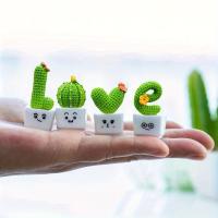 Set De 4 Suculentas De Resina Miniatura De Cactus Para Decoración De Coche Y Oficina Creativas Y Frescas Para Sala De Estar Y Habitaciones - details 0