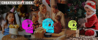Lámpara De Mesa LED Ilusión 3D Esqueleto Lámpara De Noche Calavera Regalo De Cumpleaños De Halloween De Navidad Para Niños Y Bebés Hombres - details 2