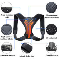 Corrector De Postura Cuello Espalda Ajustable Soporte De Correa Alivio Del Dolor Negro Tallas XS a XL Corset De Hombro Para Hombres Y Mujeres - details 5