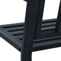 vidaXL Banco de jardín acero negro 125 cm - details 6