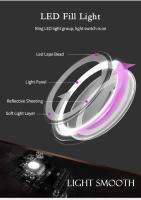 Espejo De Maquillaje Con Lente De 10x Flexible Y Luz LED Pantalla Táctil Portátil Para Vestir Pilas Secas Incluidas - details 14