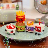 Juego De Bloques De Construcción DIY Para Niños Serie De Comida Y Bebida Set De 12 Piezas Caja De Exhibición Regalo De Navidad - details 3