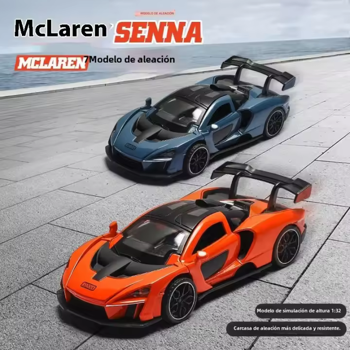 McLaren Senna De 1:32 Coche Deportivo Modelo Metálico Juguete De Colección Con Sonido Y Luz Para Niños Simulación Vehículos Diecast - 1