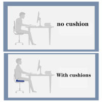 Cojín De Asiento Para Oficina De Espuma De Memoria Alivio De Dolor Lumbar Cojín Para Hogar Relleno De Poliéster/Celulosa Tipo De Cojín: Cojín De Asiento/Cojín De Espalda - details 3