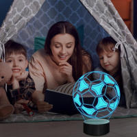 Lámpara De Ilusión 3D De Fútbol Y Baloncesto Cambio De Color 16 Luz Nocturna Deportiva Para Hombres Adolescentes Y Niños Regalo De Cumpleaños - details 4