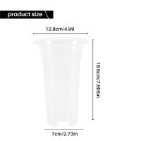 Maceta transparente de 5 pulgadas y 8 piezas para flores, maceta de orquídeas de plástico con agujeros, para plantas altas, decoración del hogar y tienda de flores - details 1