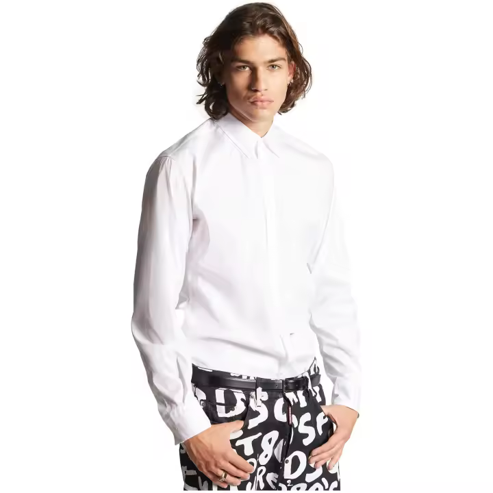 DSQUARED2 - Camisa Relaxed Dan Fit con Mini Logo en el Delantero - 1