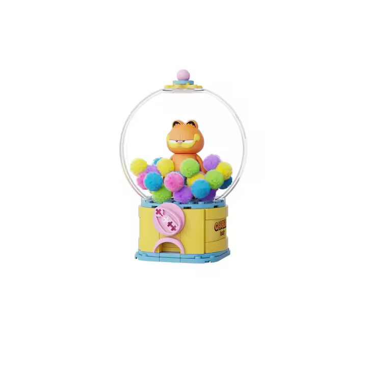PANTASY GARFIELD FAMILY GUMBALL MACHINE DIORAMA DE CONSTRUCCIÓN LICENCIA OFICIAL - 1