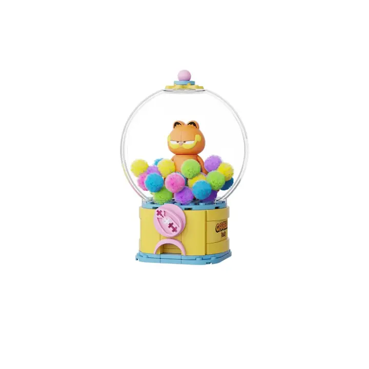 PANTASY GARFIELD FAMILY GUMBALL MACHINE DIORAMA DE CONSTRUCCIÓN LICENCIA OFICIAL - 1