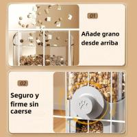 Nueva Tepy Alimentador Y Dispensador De Agua Automático Para Mascotas Colgante Set Con Contenedor Y Cuenco Para Cages Color Gris - details 1