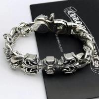 Pulsera de Cruz Gruesa para Hombres - Estilo Vintage y Rebelde，Talla 18cm/20cm/22cm - details 11