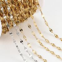 Cadenas De Labios De Acero Inoxidable 2 Metros Para Collares Pulseras DIY Suministros De Joyería Color Acero Y Oro - details 2
