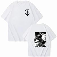 Camiseta De Algodón Oversized Para Hombre Y Mujer Anime Berserk Estilo Casual Manga Corto Impresión T-shirt Tops Tee Para Fans De La Moda - details 10