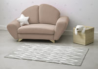Alfombra Algodón Lavable Zigzag Gris  - Linea Paralela - details 1