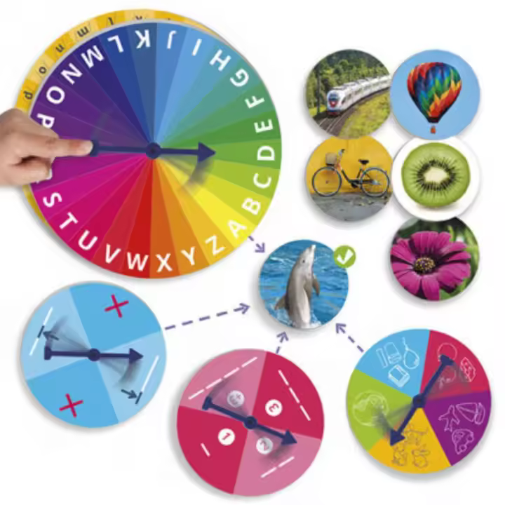 Akros Ruleta de Prelectura - Juego de Imágenes para Desarrollar la Conciencia Fonológica y Segmentación de Palabras - 1