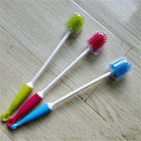 Cepillo De Botella De Silicona Para Limpieza De Vajilla Y Tazas De Café Y Té Cepillo De Limpieza Para Botellas De Leche Bebé Colores Azul Verde Rojo - details 0