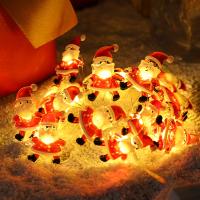 Cadena De Luces Navideñas 2M Con 20 LEDs De Santa Claus Y Navajas De Nieve Encendidas Por Batería Para Fiestas De Año Nuevo Y Bodas Decoración De Arco Iris De Hadas - details 6
