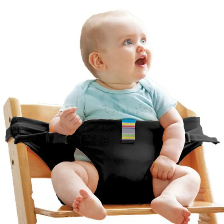 Silla De Comer Portátil Para Bebé Con Cinturón De Seguridad Plegable Y Antideslizante Asiento Alta Silla De Comida Para Niños Reutilizable Y Lavable - 1