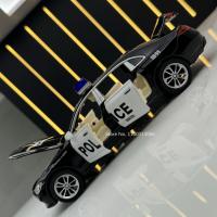 Modelo De Coche De Aleación 1/32 S680 Policial Con Luz Y Sonido Función Retroceso Pull Toy Para Niño Colección Regalos Metal Diecast Negro Blanco - details 12