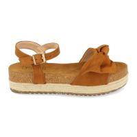Davinia Shoes Sandalia de Plataforma para Mujer, Comodas, Forrado de Yute, Lazo en Pala, y Cierre de Hebilla, Primavera Verano 2021 Shoes&Blues.es 20336-Camel - details 1
