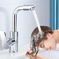 Grifo De Baño Giratorio Para Agua Caliente Y Fría Doble Grifo De Agua Caliente Y Fría Para Cocina Plata Montaje En Pared Cerámica Para Válvula Metal - details 0